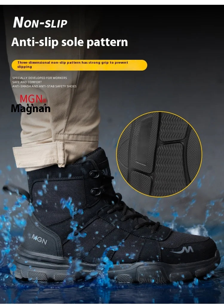 أحذية أمان نسائية بأزرار دوارة للعمل