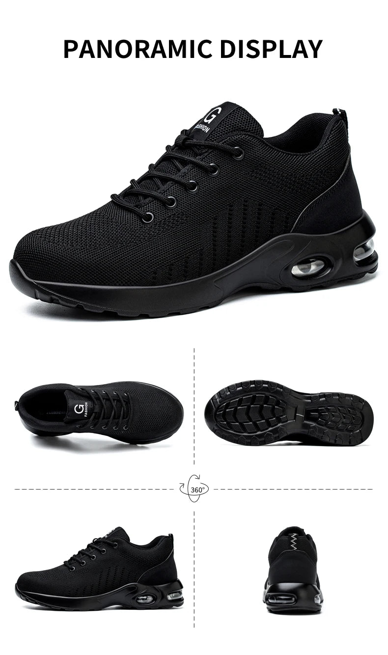 أحذية أمان للجنسين قابلة للتهوية بأصابع فولاذية