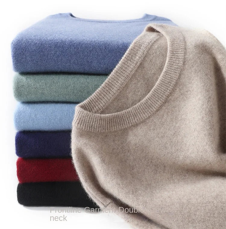 Men's Merino Wool Round Neck Sweater