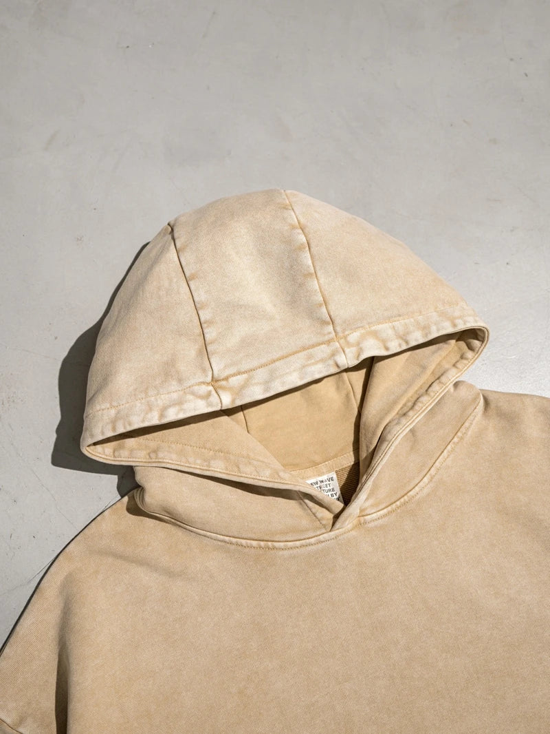 Oversized Men's Hoodie – Vintage Black Pullover