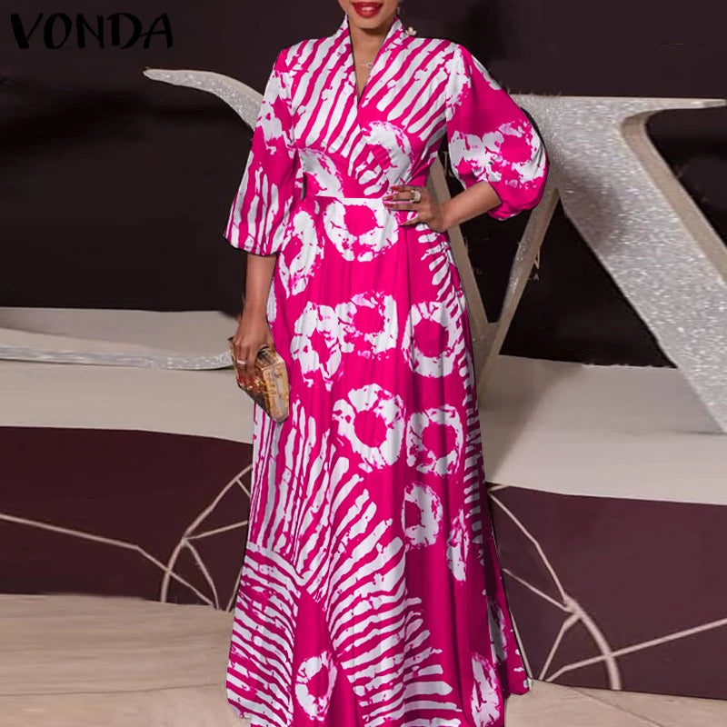 Women Printed Boho Maxi Dress