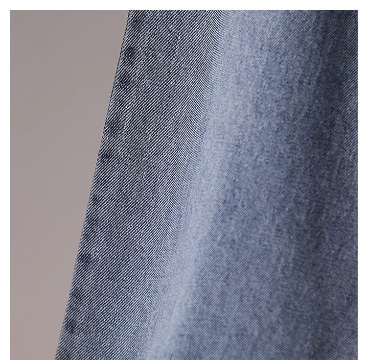 بنطلون جينز نسائي واسع الساق بمقاسات كبيرة 2025