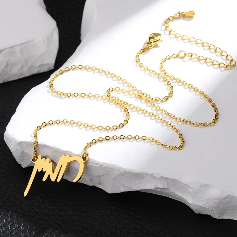Custom Hebrew Name Necklace