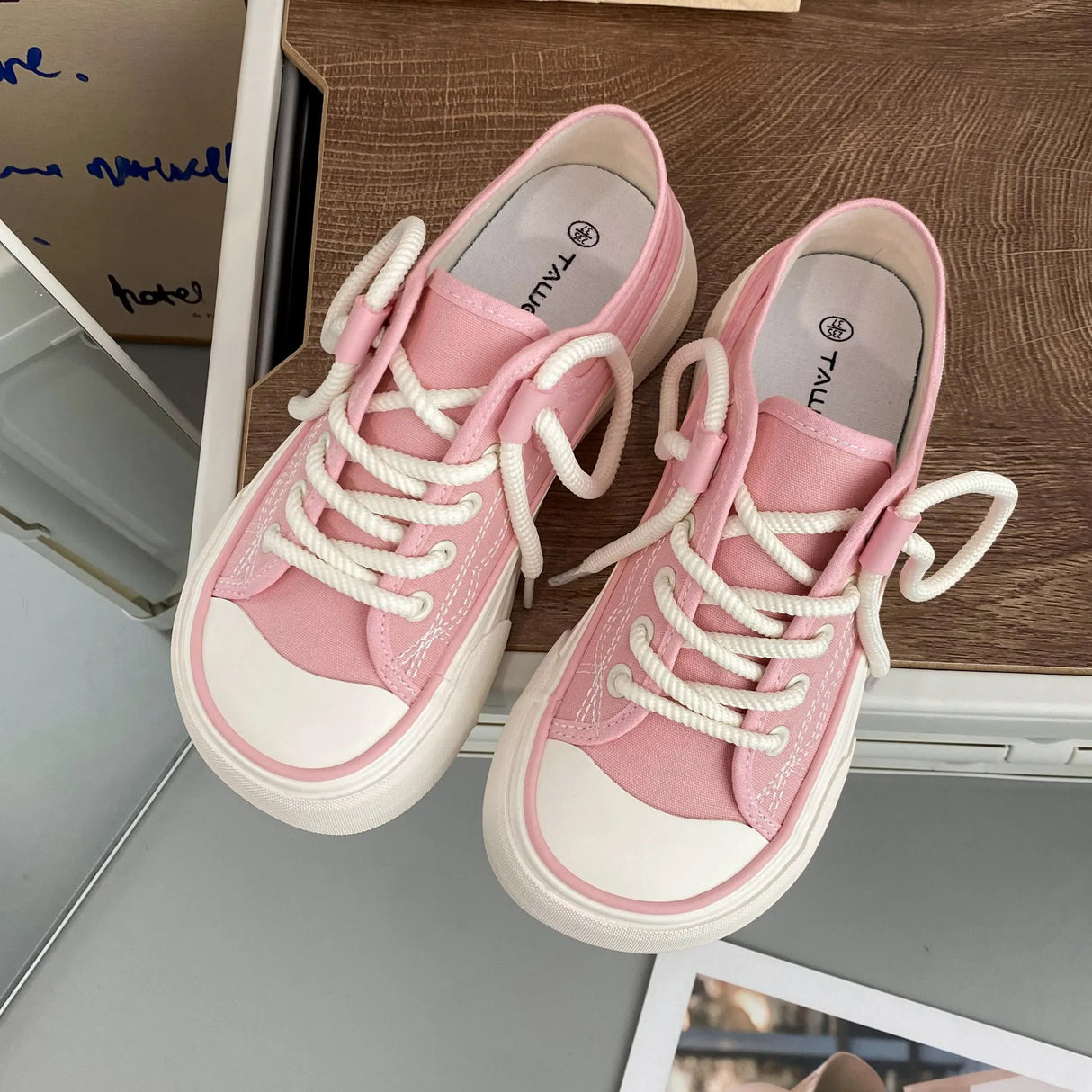 Women Canvas Sneakers Non Slip Lace Up Flats