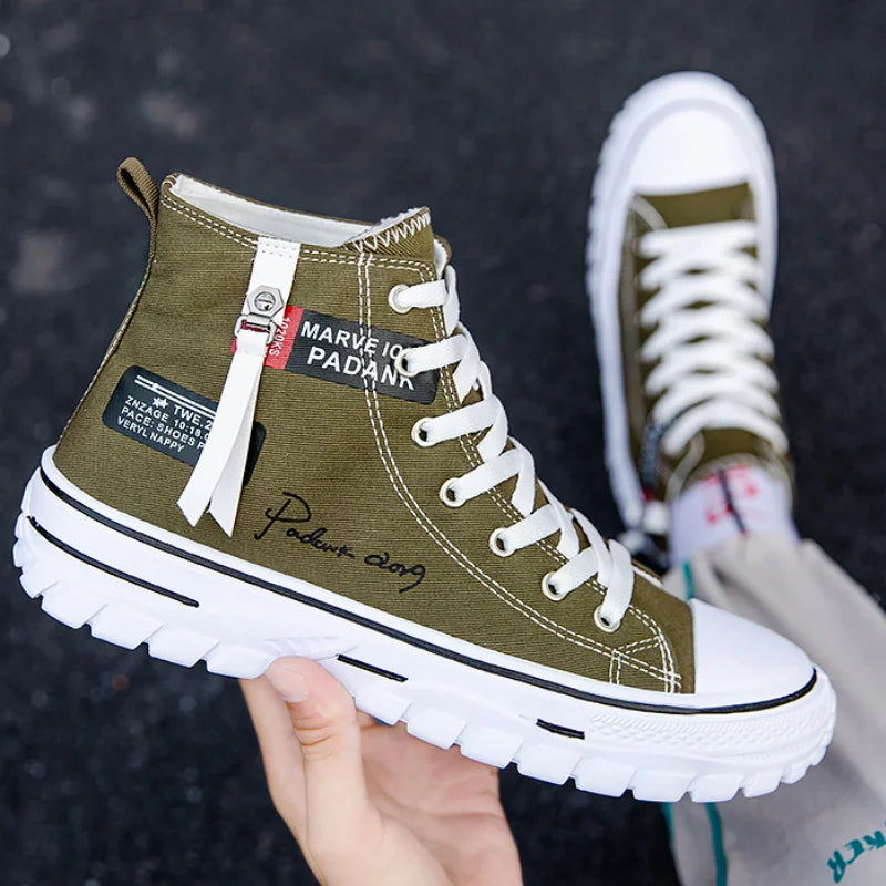 Men’s Breathable Platform Canvas Sneakers