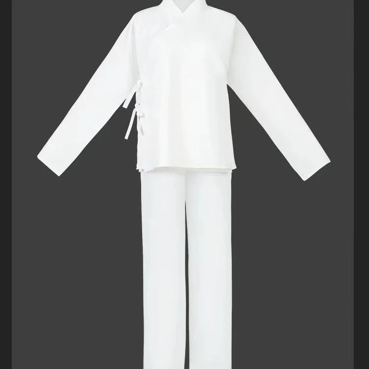 Ming Dynasty Hanfu inner robe costume for men and women, made from polyester, elegant traditional Chinese design.