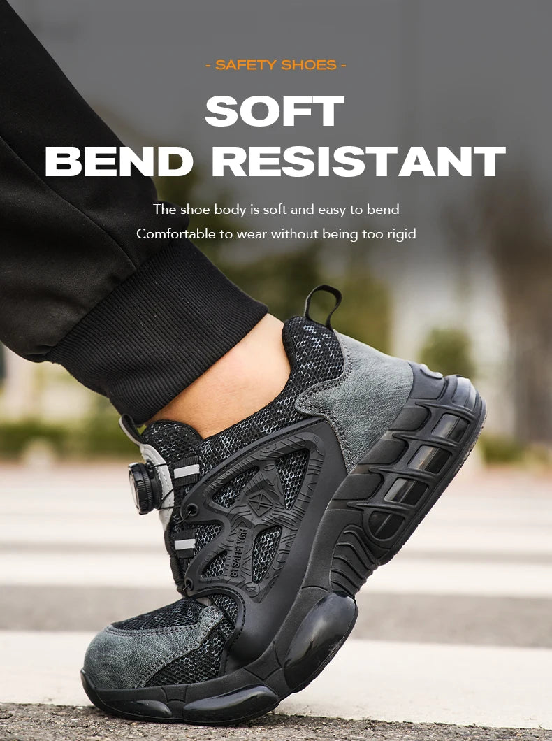 أحذية أمان نسائية برأس فولاذي عاكس