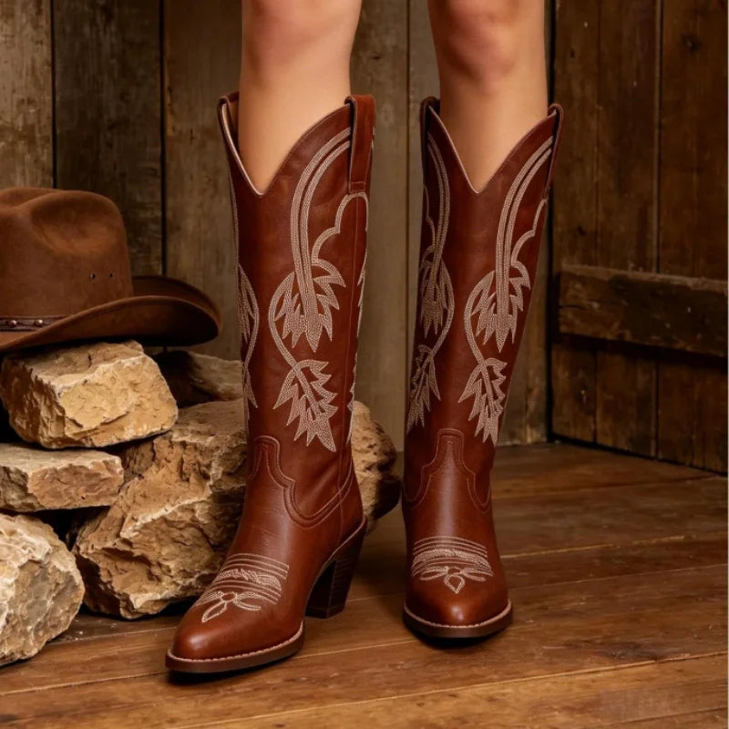 Classic White Cowboy Boots