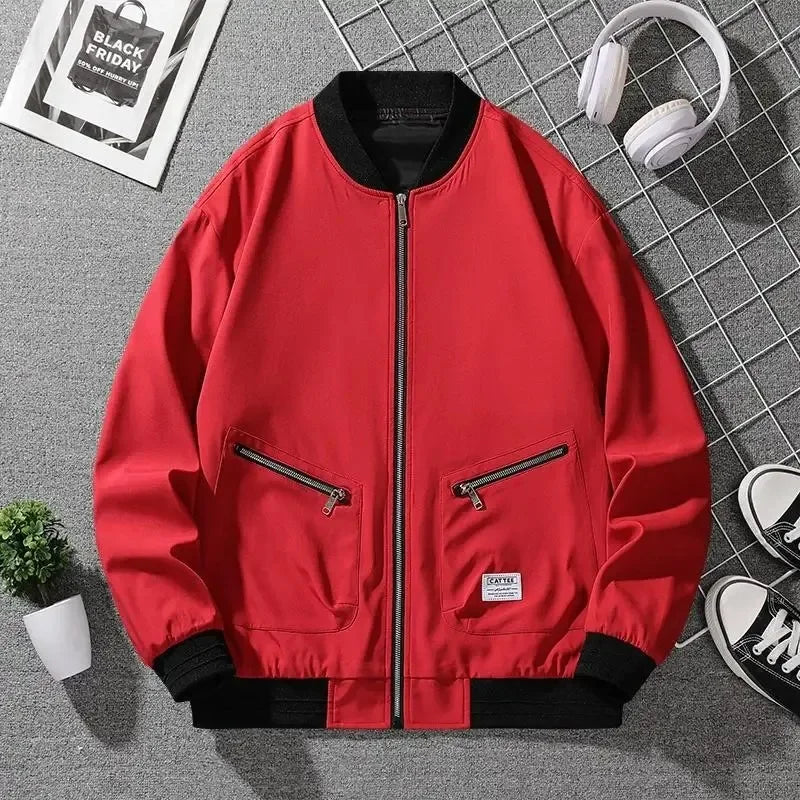 Men's Plus Size Oversized Bomber Jacket