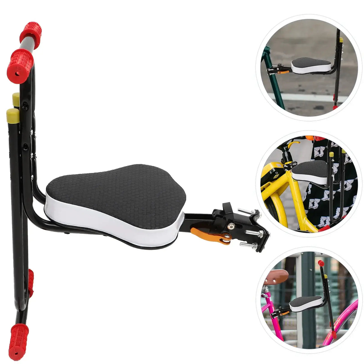 Kids electric bike saddle seat designed for comfort, featuring a backrest and adjustable features. Perfect for ages 12 and up.