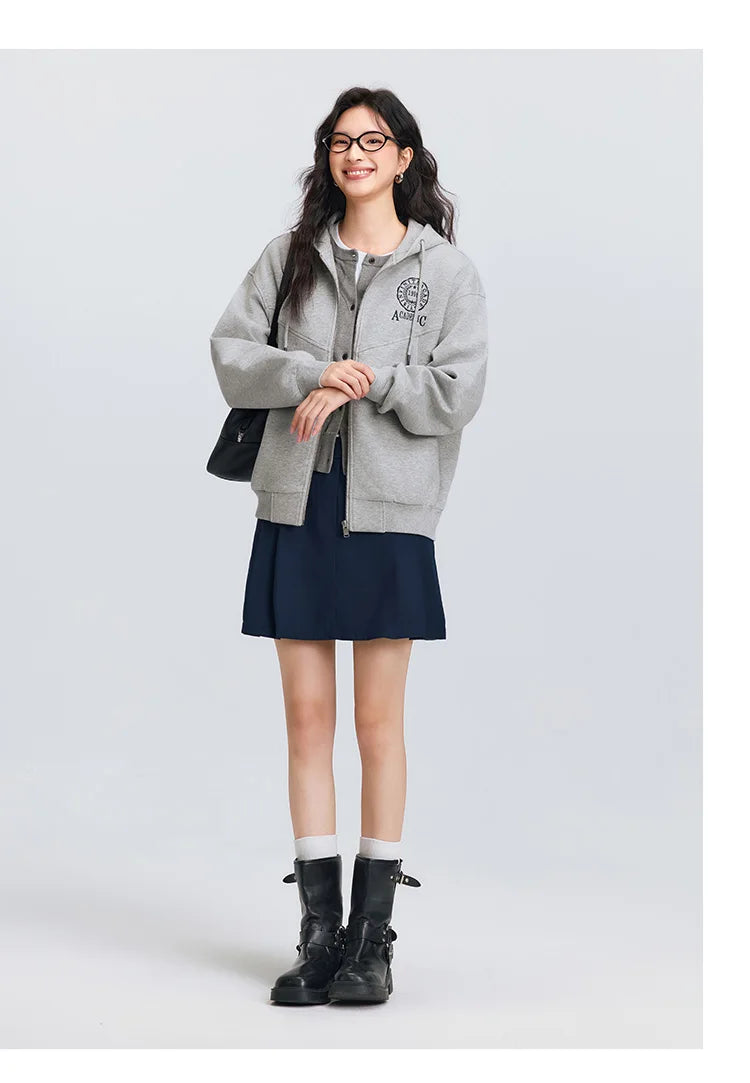 Semir Hooded Embroidered Drop Shoulder Jacket