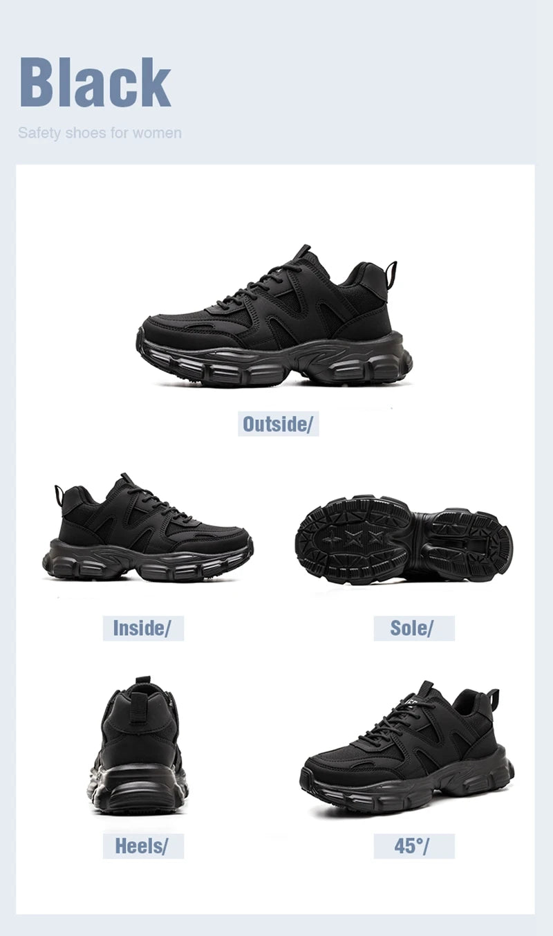 أحذية أمان نسائية مقاومة للماء بأصابع فولاذية