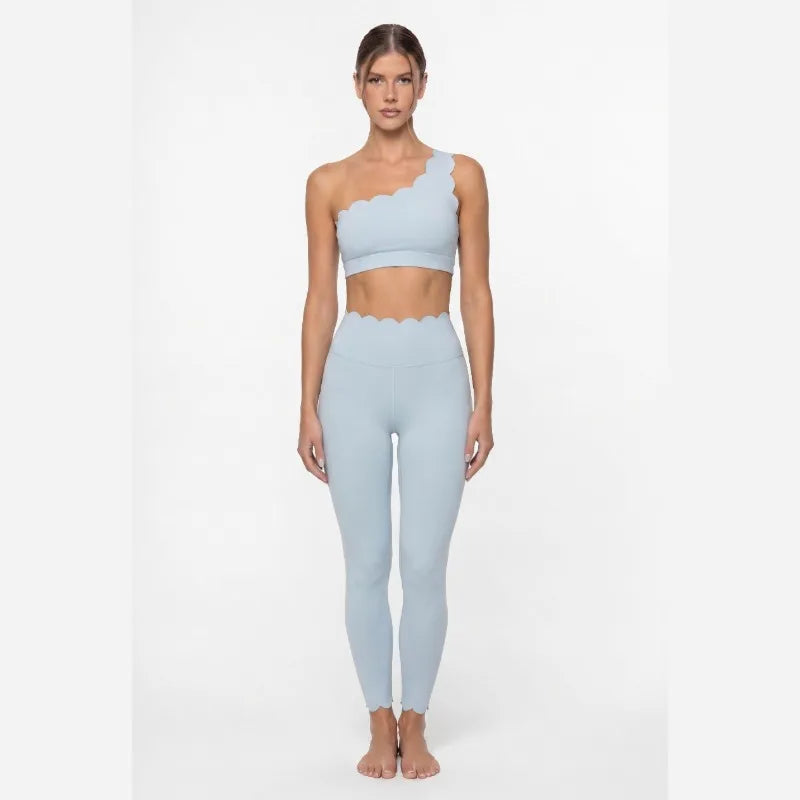 Blush One-Shoulder Yoga Set