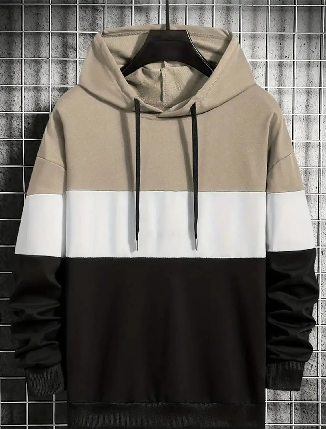 Men Color Block Hoodie Sweatshirt