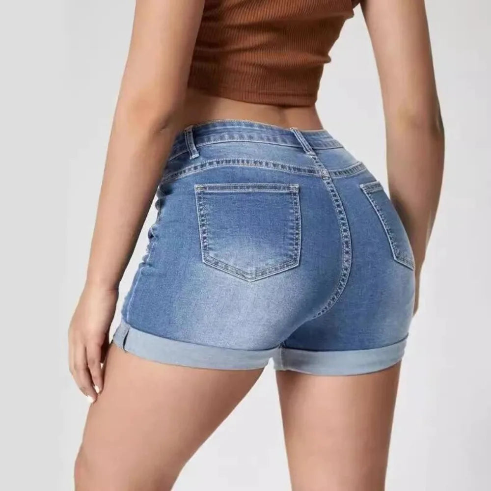 Women's High Waist Denim Shorts
