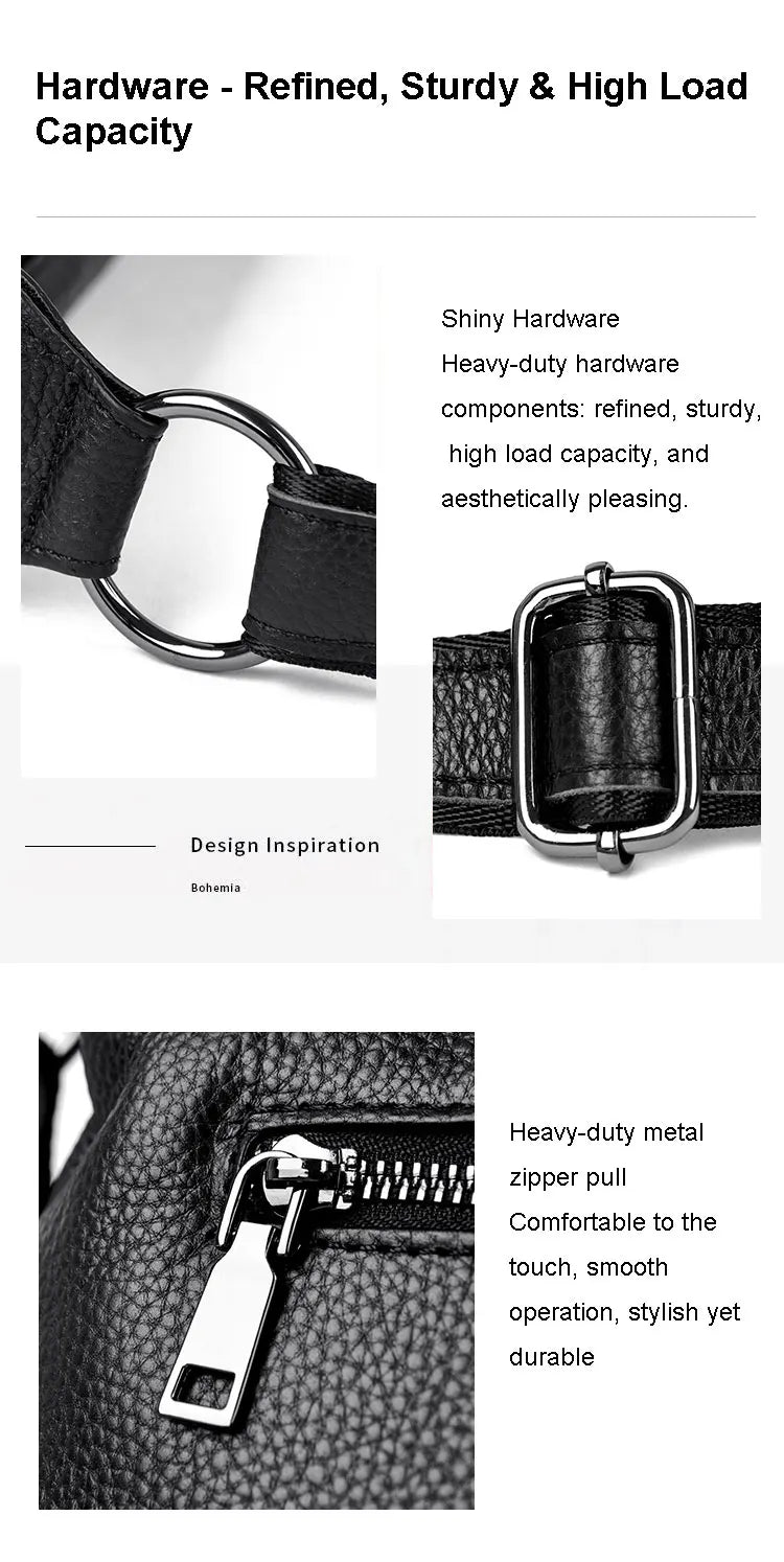 Structured Leather Crossbody Bag