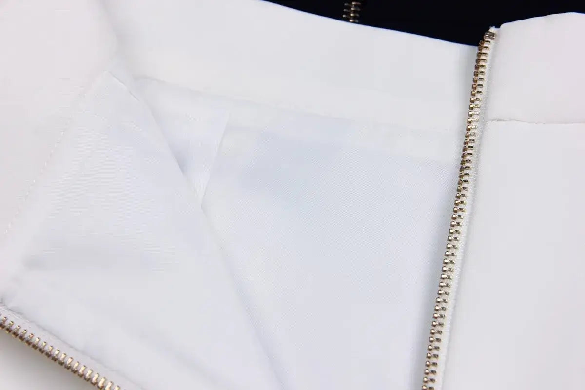 Women Slim Fit Button Back Mini Skirt