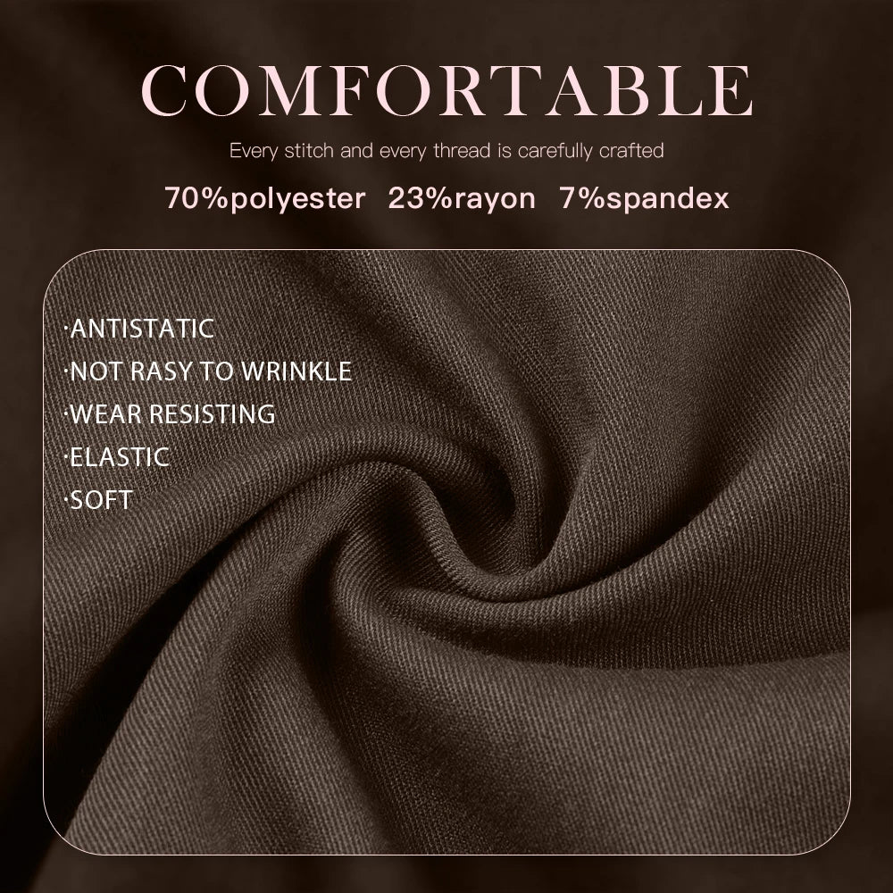 Close-up of fabric composition for breathable medical scrubs showing comfort details: 70% polyester, 23% rayon, 7% spandex.