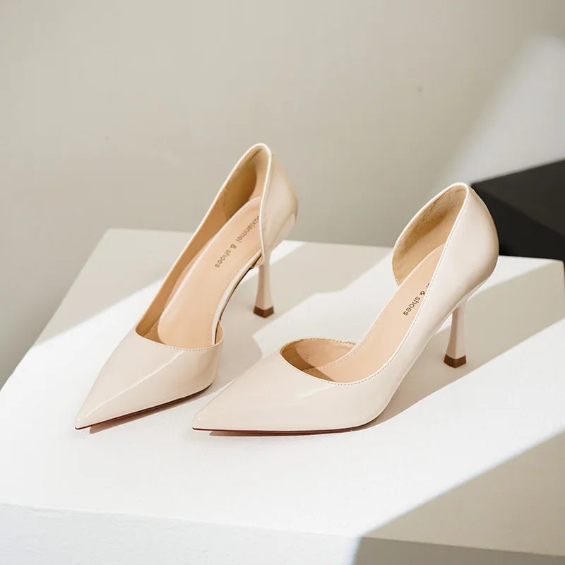 Fashion Women Pumps Patent Leather High Heels