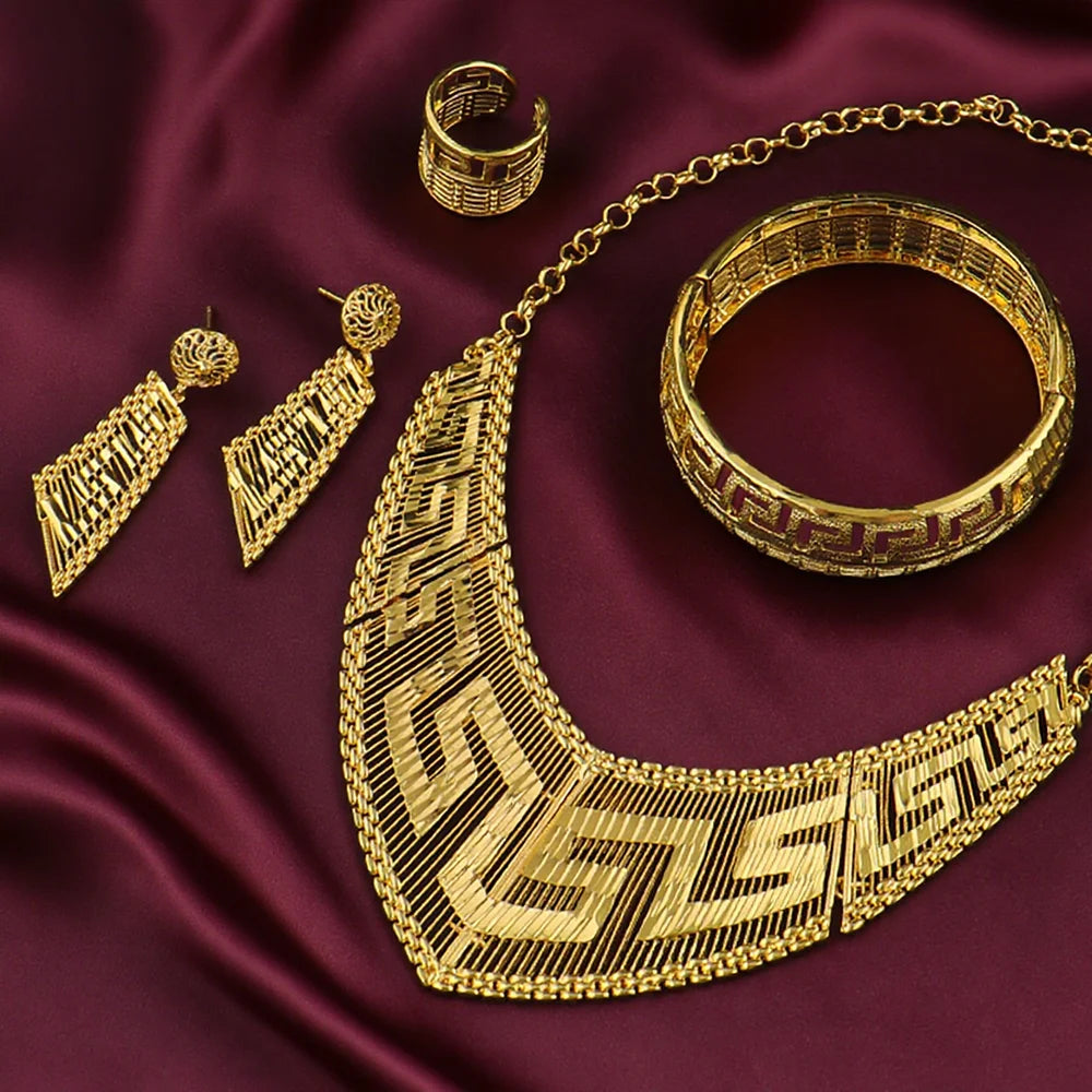 24K Gold Plated Complete Jewelry Set
