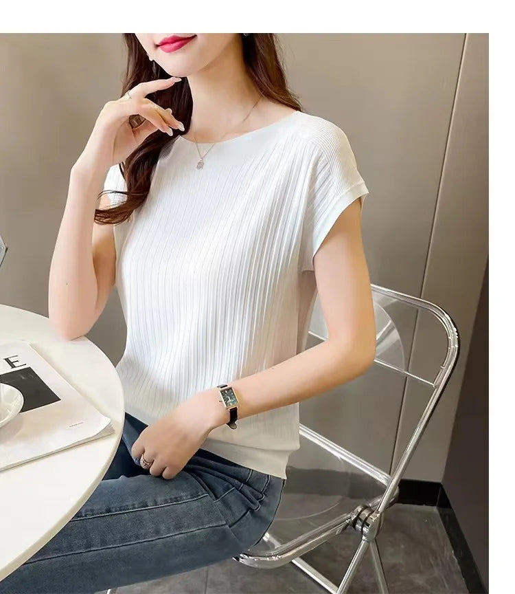 Women Summer Knit Blouse 2025