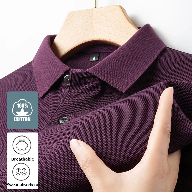Men Cotton Breathable Polo Shirt