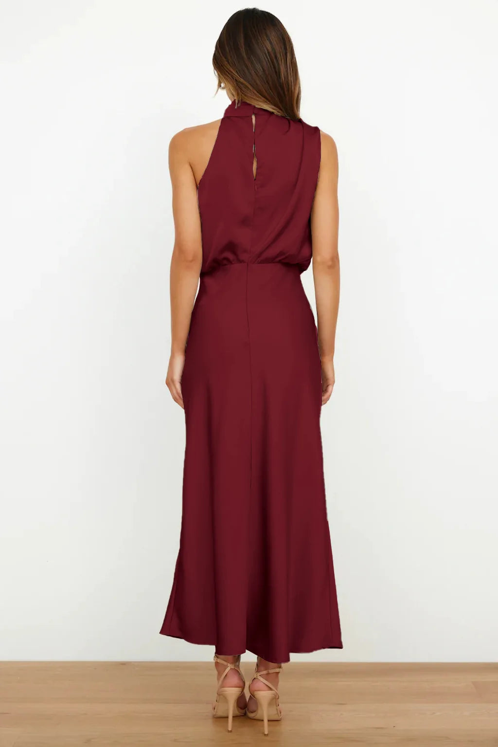 Women's Silk Satin Evening Dress