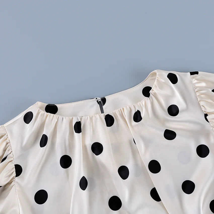 Bella Polka Dot Ruffle Blouse