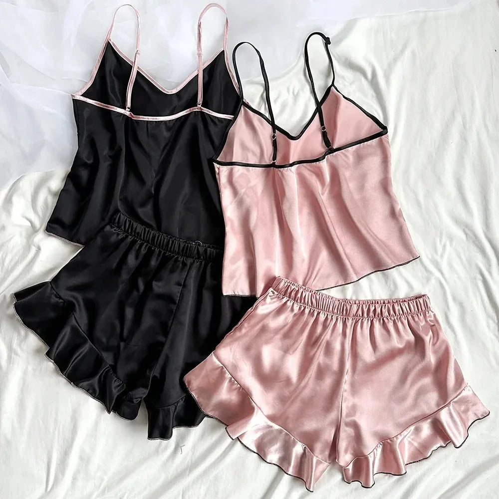 Women's Satin Pajama Set
