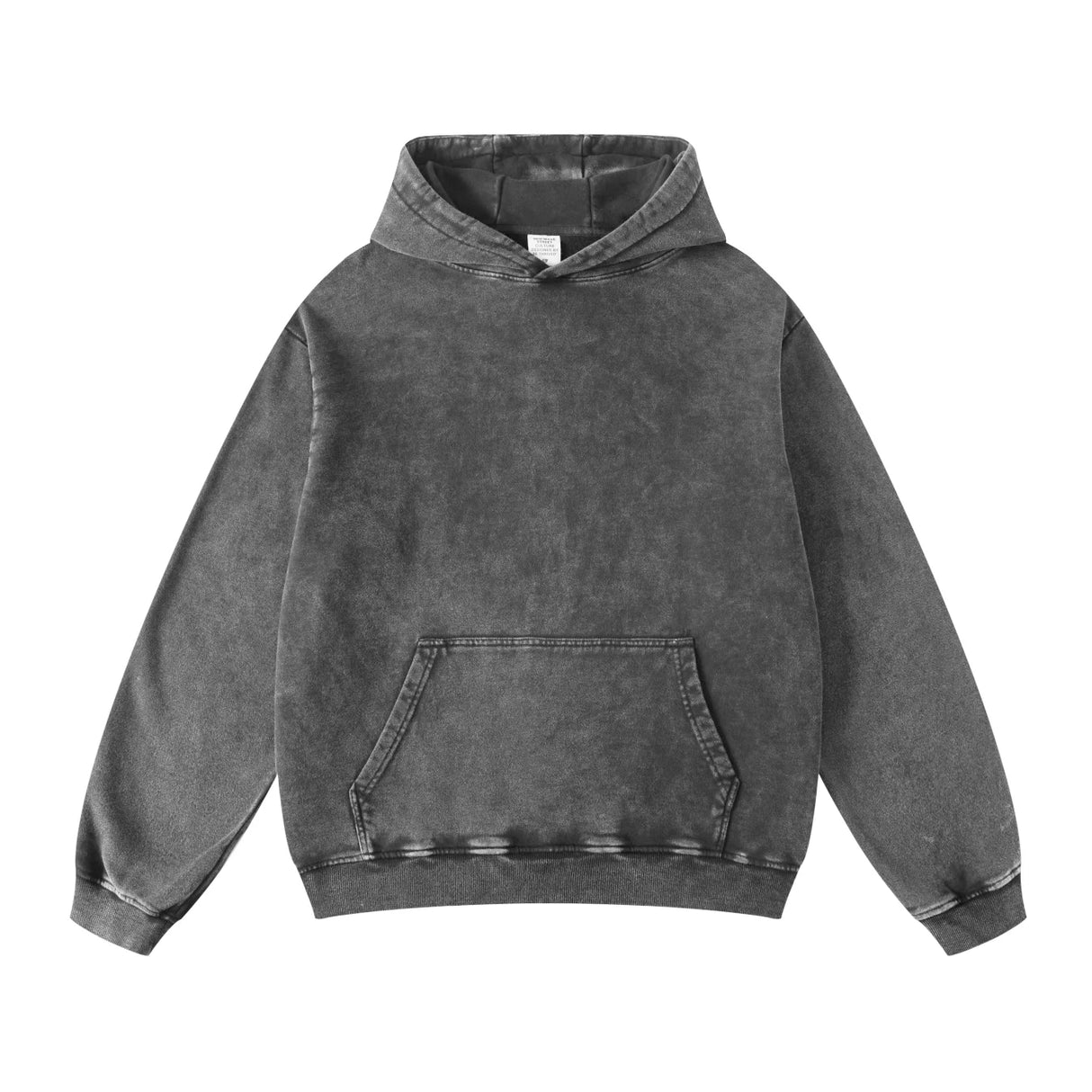 Oversized Men's Hoodie – Vintage Black Pullover