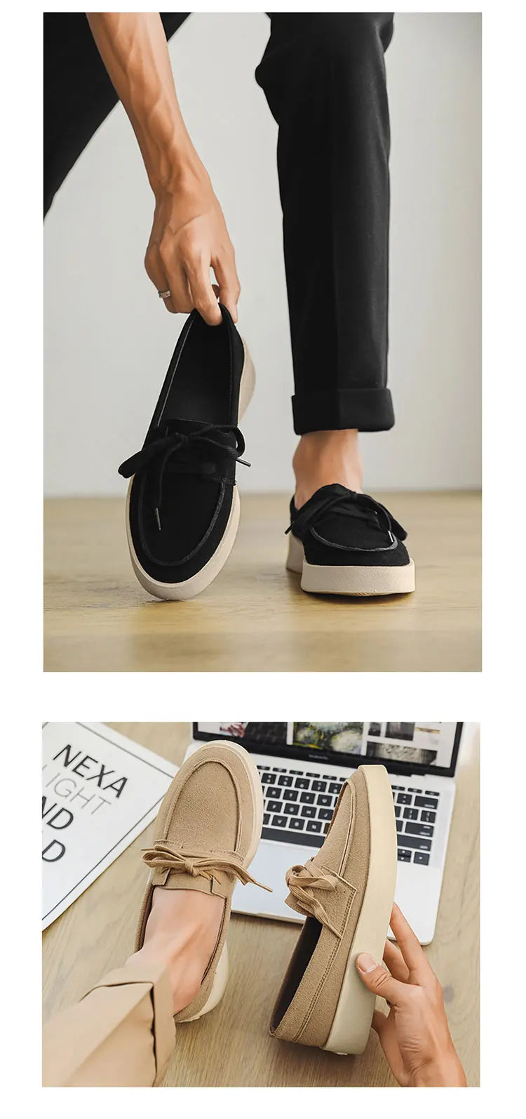 Men Suede Lightweight Driving Loafers