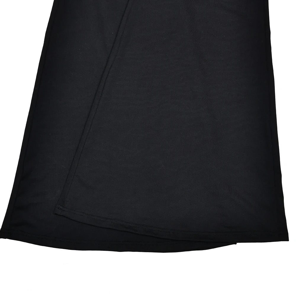 AzureMuse™ – جمبسوت حفلات أزرق بياقة مدورة (أنيق، مريح وأنيق)