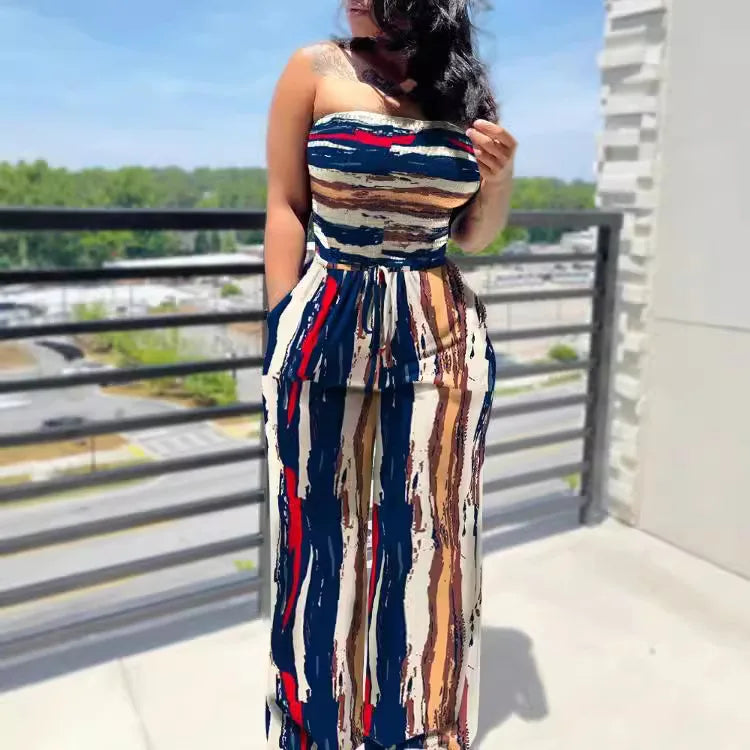 دوت بيلا™ - جمبسوت منقط مكشوف الكتفين (مرح، كلاسيكي، ومناسب للصيف)