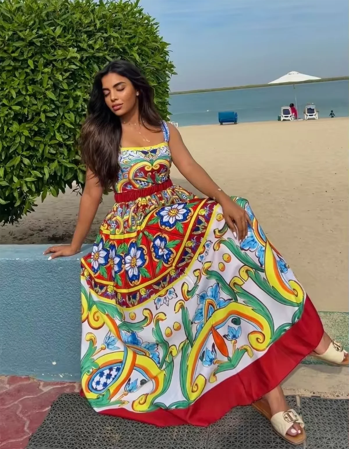 Vintage Print One Piece