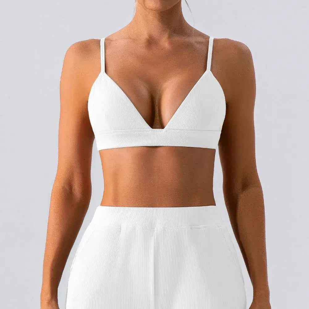 حمالة صدر رياضية نسائية مضلعة وجيدة التهوية