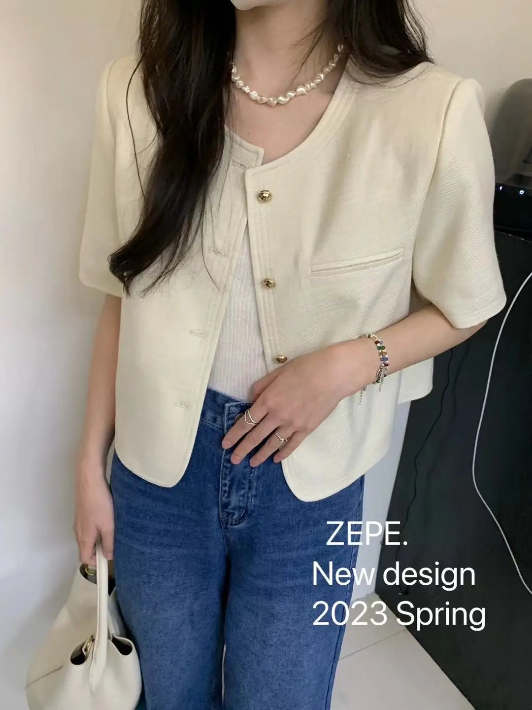 Korean Short Sleeve Summer Occasion Jacket