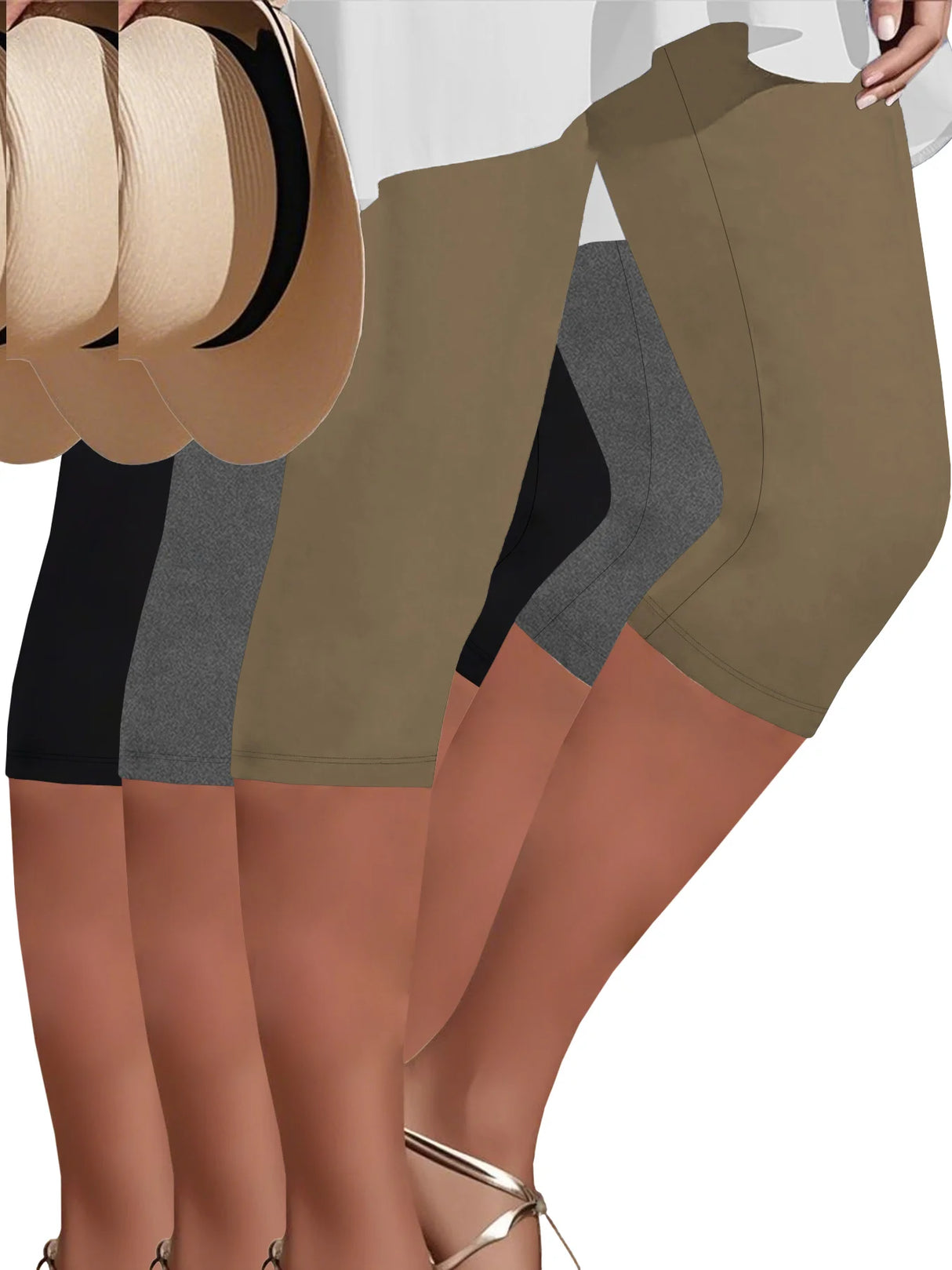 مجموعة من 3 بنطلونات يوجا نسائية فائقة النعومة