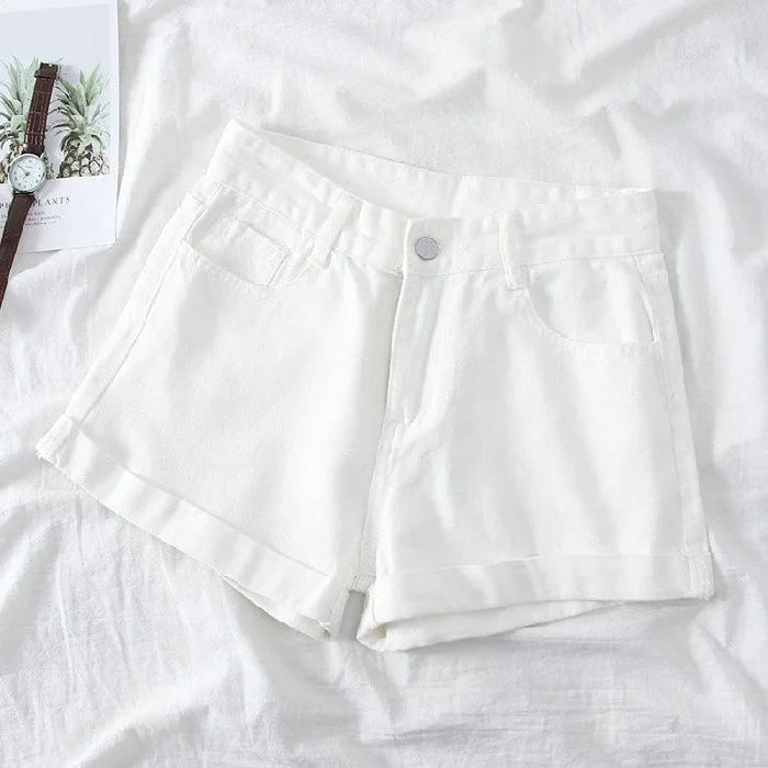 EaseEdge™ – Loose High Waist Denim Shorts 2025 (Chic, Flowy & Cool-Weather Friendly)