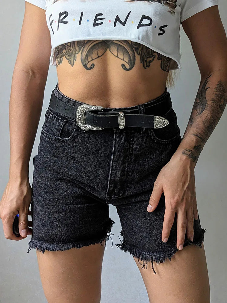 Women's Blue Casual Denim Shorts