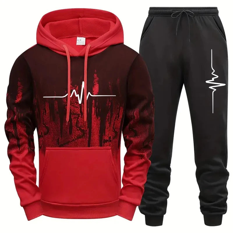 Men's Casual Jogging Tracksuit Set