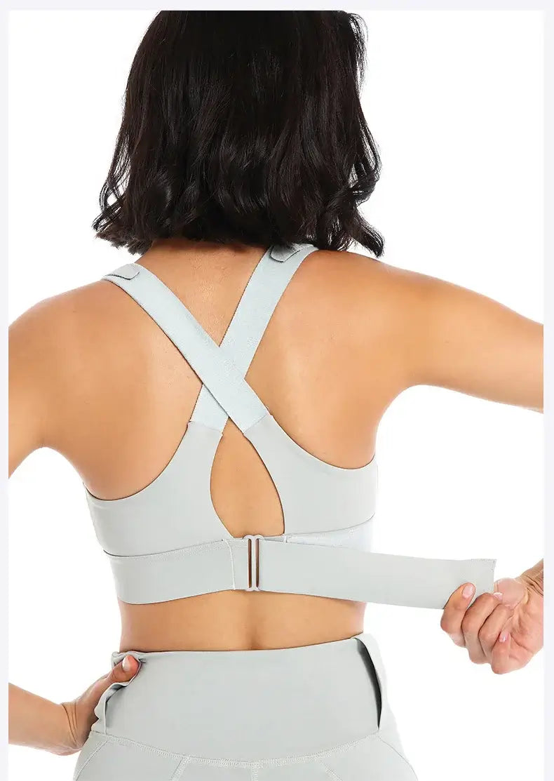 حمالة صدر رياضية بسحاب أمامي للنساء مقاس كبير