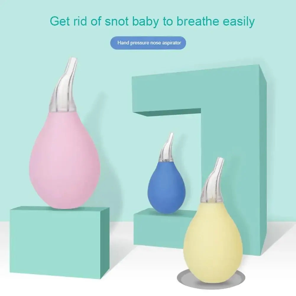Kids nasal aspirator in pastel colors for easy baby care and nasal congestion relief.