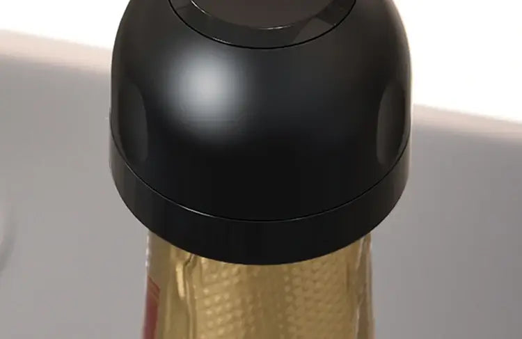 Vacuum red wine bottle cap stopper made of silicone, designed for an airtight seal and freshness preservation.