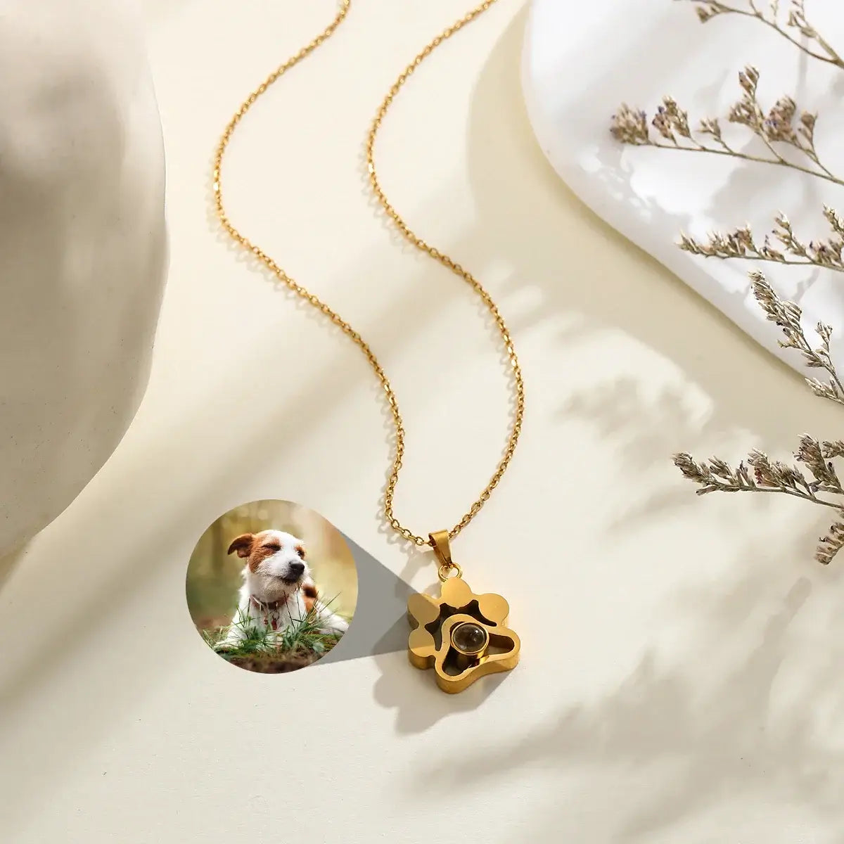 Custom Pet Photo Projection Necklace