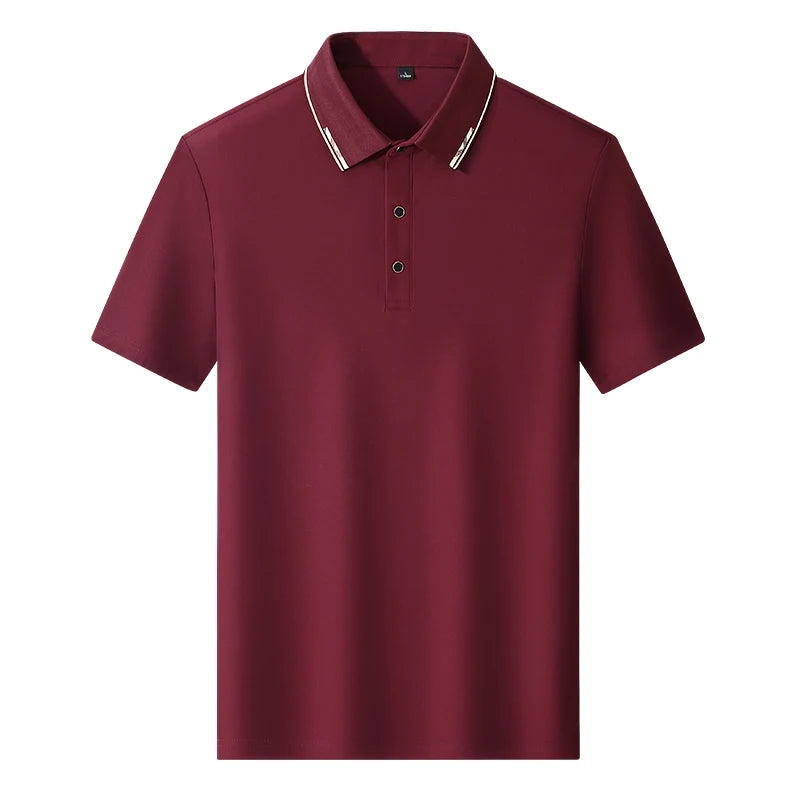 Men Plus Size Ice Silk Polo Shirt