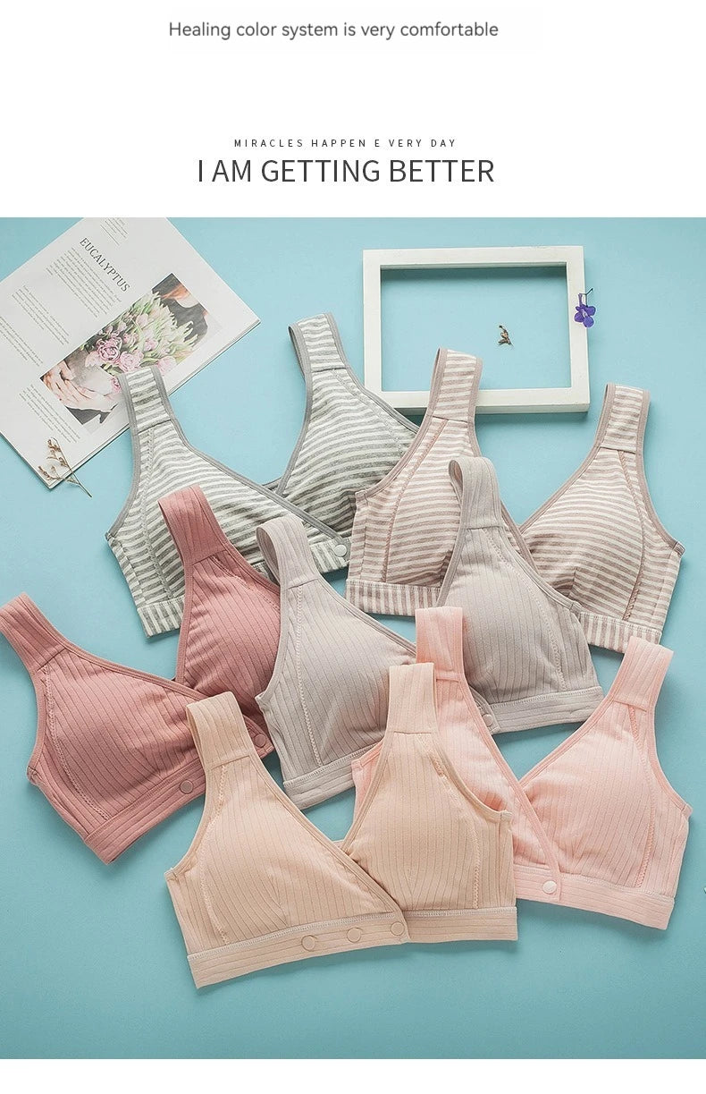 حمالة صدر نسائية من القطن بإبزيم أمامي