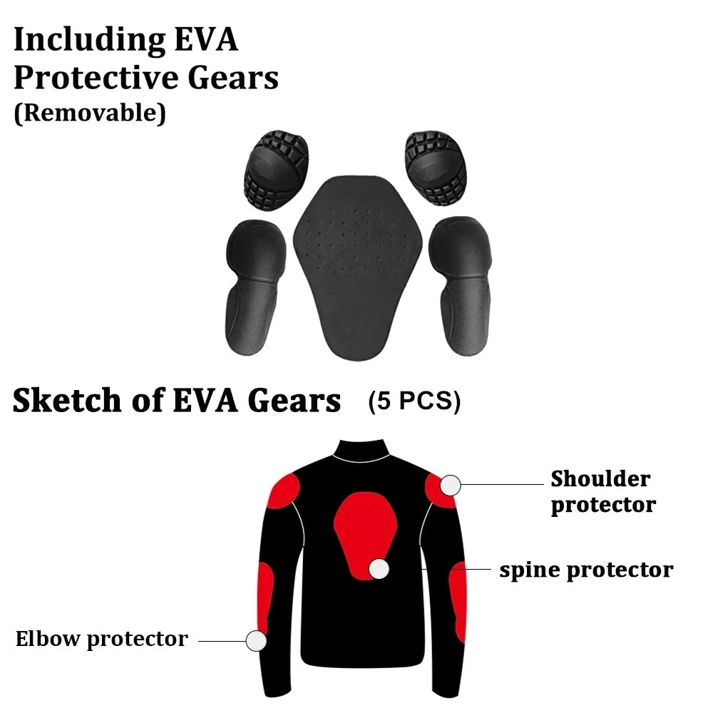 Men Motorcycle Protective Riding Jacket