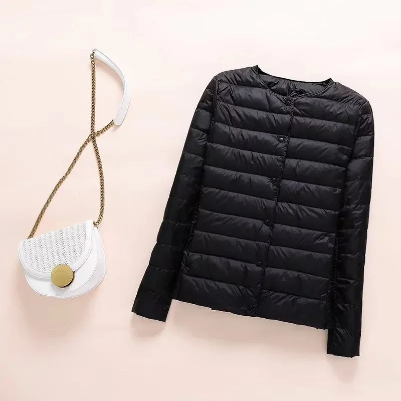 Women's Light Thin Round Neck Jacket