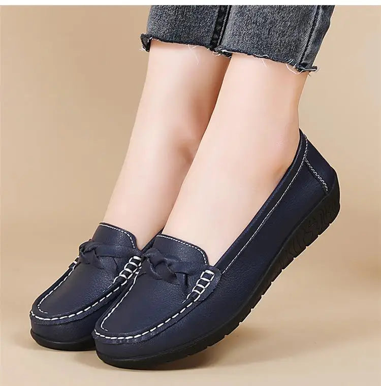 Women Leather Nurse Flats