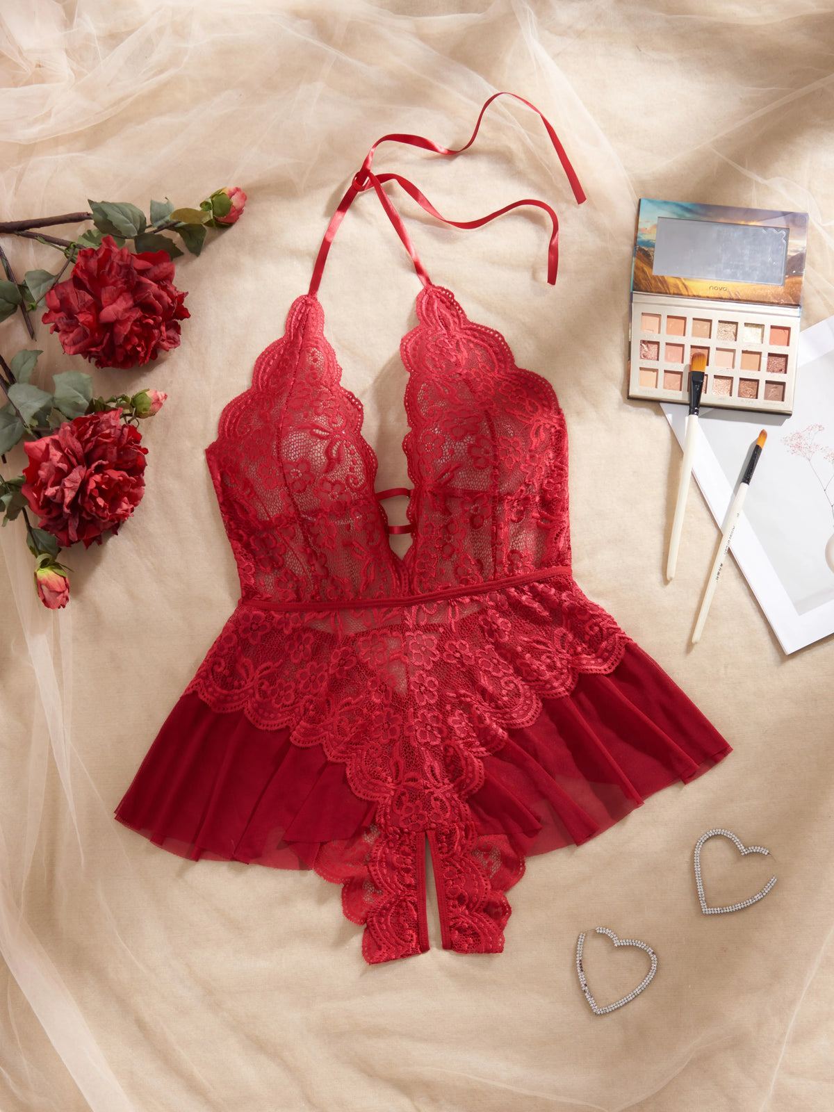 Plus Size Lace Bodysuit
